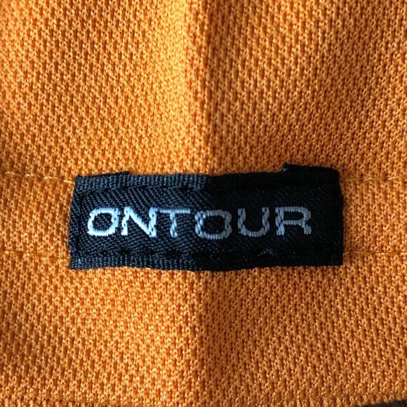 ONTOUR 300 Series WEB Tech SS 2 Button Polyester Polo Golf Shirt Orange Sz M NWT - Picture 13 of 15